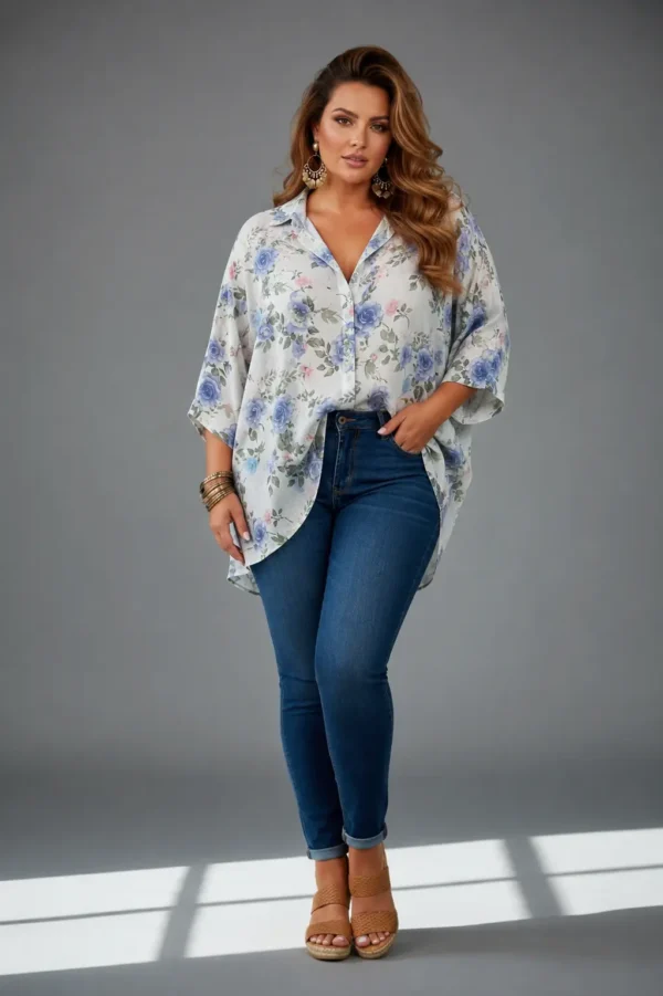 Chemise over size voile de coton