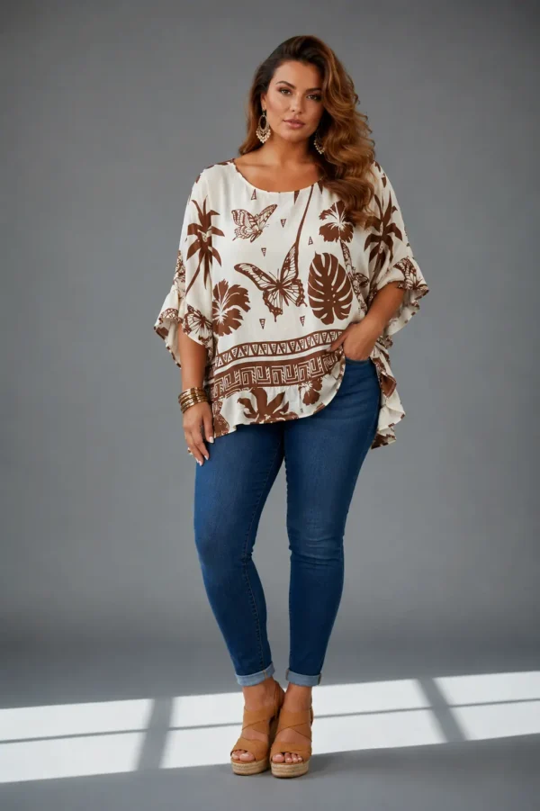 Blouse Imprimée Tropicale