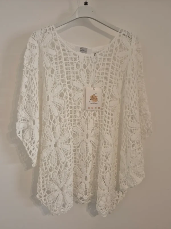 top maille ajouré