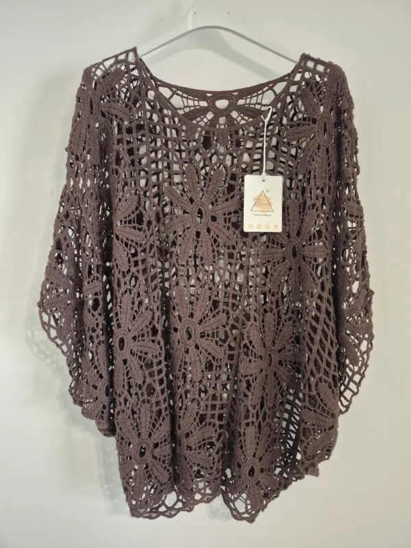 top maille ajouré