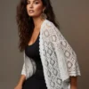 Gilet maille ajouré