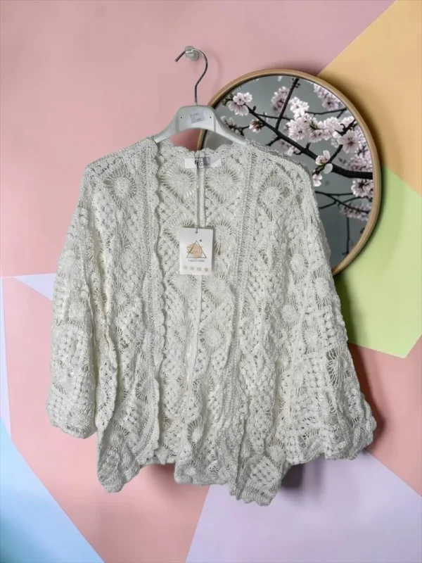 Gilet maille ajouré