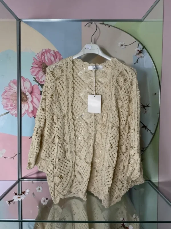 Gilet maille ajouré