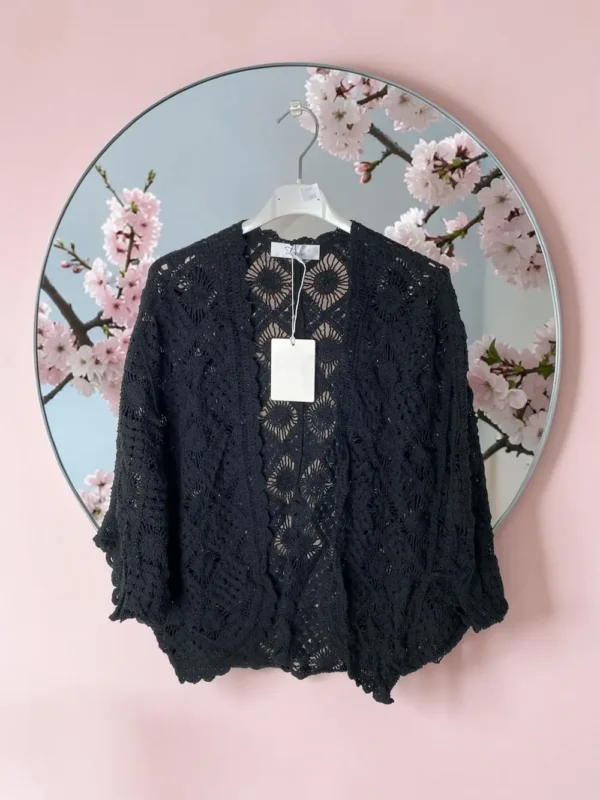 Gilet maille ajouré